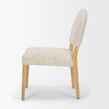 Martie Rounded Back Dining Side Chair | Oatmeal Fabric w/ Wood, Set of 2 from Mercana - Luna Furniture