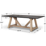 Rialto Rectangular Two-Tone Black and Brown Solid Wood Dining Table from Mercana - Luna Furniture