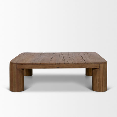 Hewitt Square Smooth Reclaimed Wood Coffee Table from Mercana - Luna Furniture
