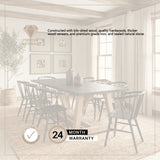 Rialto Rectangular Two-Tone Black and Brown Solid Wood Dining Table from Mercana - Luna Furniture
