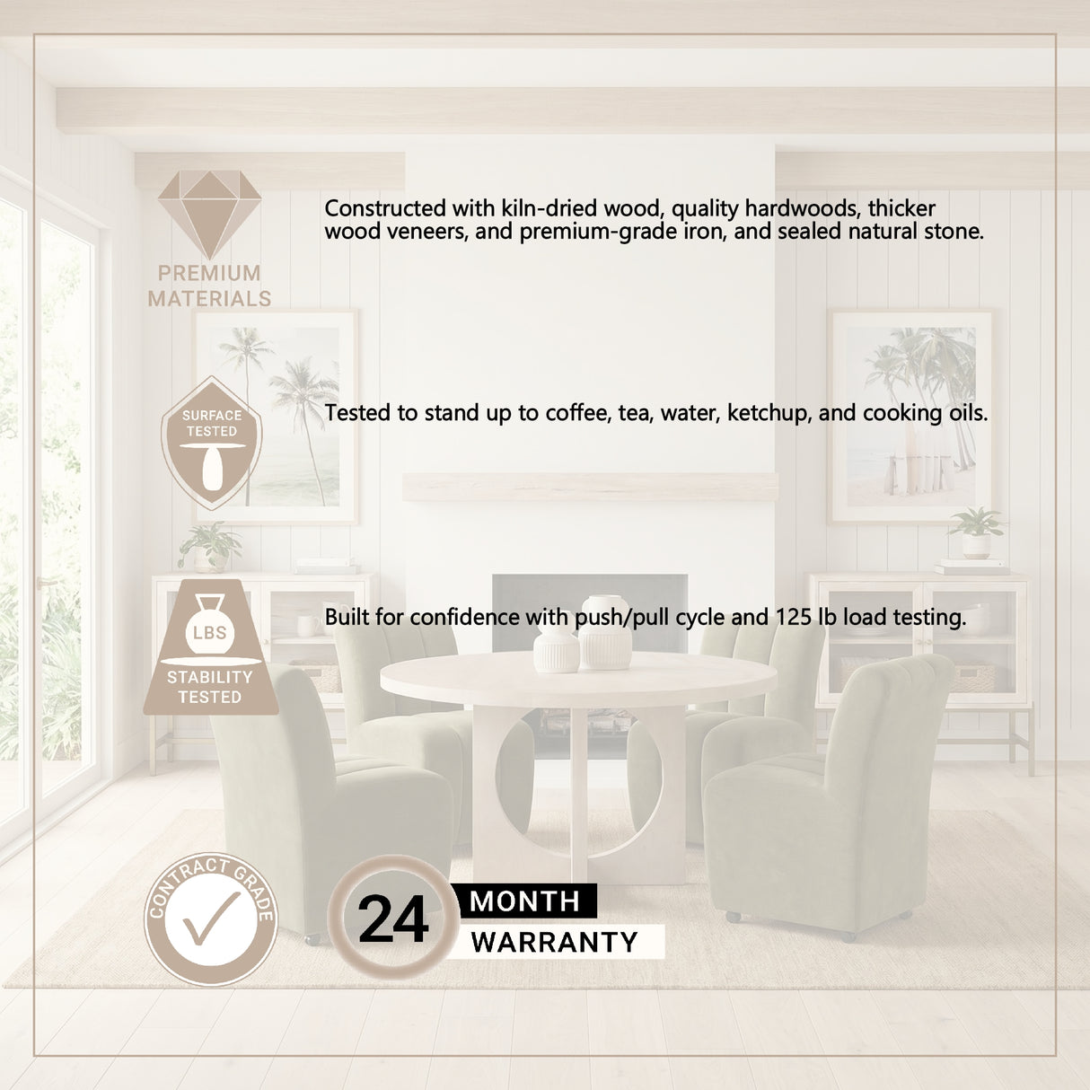 Liesl 54.L x 54.0W x 30.0H Barely Gray Finished Wood W/ Circular Top Dining Table from Mercana - Luna Furniture