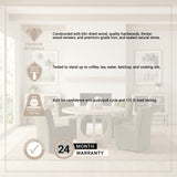 Liesl 54.L x 54.0W x 30.0H Barely Gray Finished Wood W/ Circular Top Dining Table from Mercana - Luna Furniture