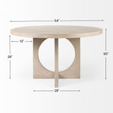 Liesl 54.L x 54.0W x 30.0H Barely Gray Finished Wood W/ Circular Top Dining Table from Mercana - Luna Furniture