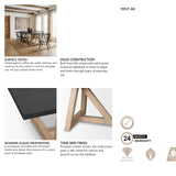 Rialto Rectangular Two-Tone Black and Brown Solid Wood Dining Table from Mercana - Luna Furniture