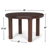 Soma 48" Red Brown Acacia Wood Round Dining Table from Mercana - Luna Furniture