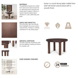 Soma 48" Red Brown Acacia Wood Round Dining Table from Mercana - Luna Furniture