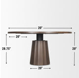 Swanson 60" Dark Brown Wood Round Pedestal Dining Table from Mercana - Luna Furniture