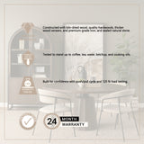 Swanson 60" Dark Brown Wood Round Pedestal Dining Table from Mercana - Luna Furniture