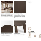 Welborn 72" Dark Brown Wood Rectangular Dining Table from Mercana - Luna Furniture