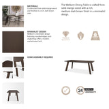 Welborn 84" Dark Brown Wood Rectangular Dining Table from Mercana - Luna Furniture