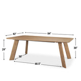 Welborn 84" Light Brown Wood Rectangular Dining Table from Mercana - Luna Furniture