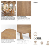 Welborn 84" Light Brown Wood Rectangular Dining Table from Mercana - Luna Furniture