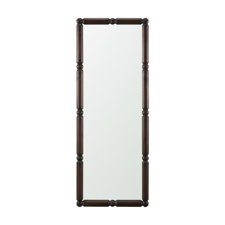 Lenora 70" Heritage Spool Frame Floor Mirror | Dark Brown Wood from Mercana - Luna Furniture