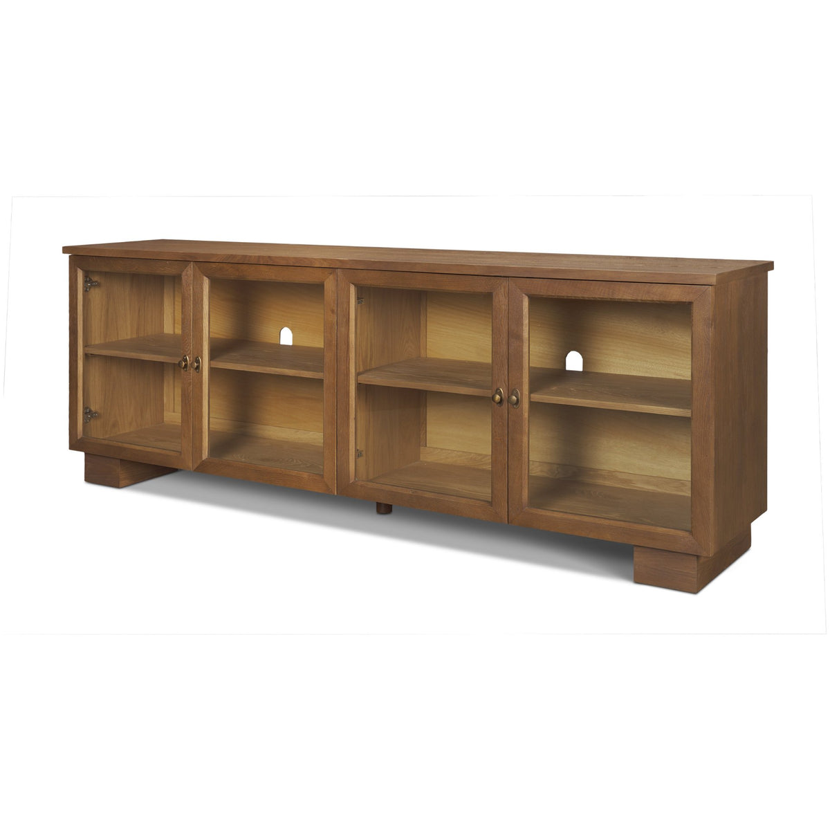Winsford 82" Two-Tone Oak Sideboard w/ Glass Doors from Mercana - Luna Furniture