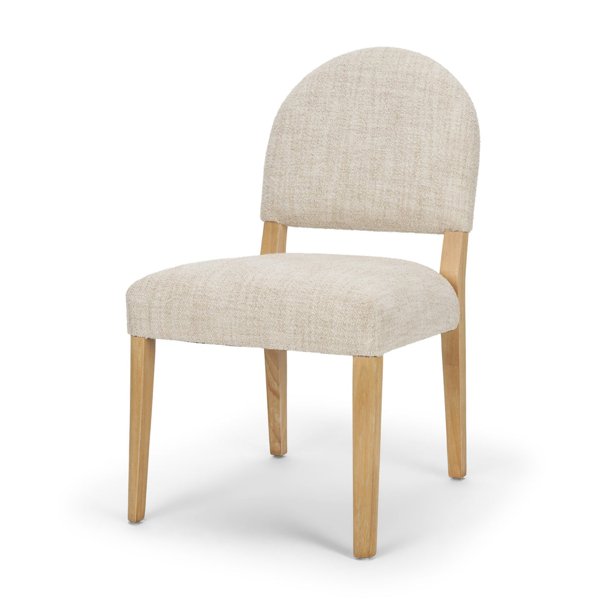 Martie Rounded Back Dining Side Chair | Oatmeal Fabric w/ Wood, Set of 2 from Mercana - Luna Furniture