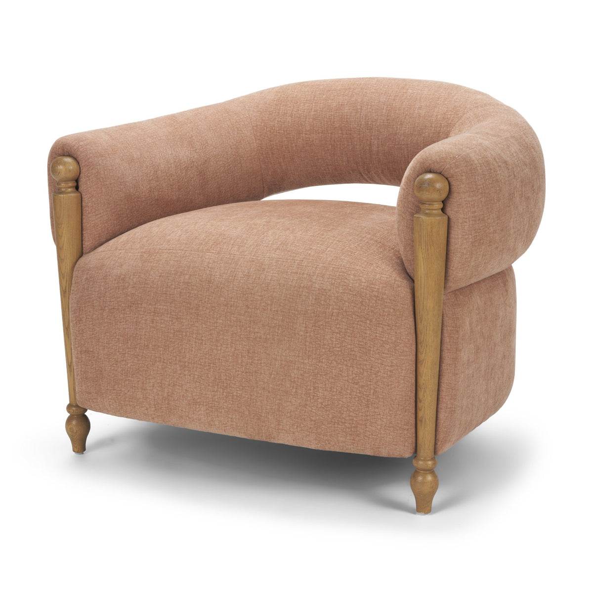 Margaux Sienna Fabric Open Back Barrel Accent Chair from Mercana - Luna Furniture