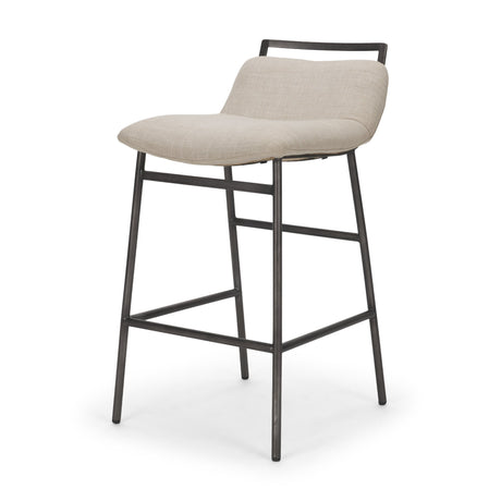 Kavalan Backless 33.5in Seat Counter Stool | Sand Fabric w/ Stool from Mercana - Luna Furniture
