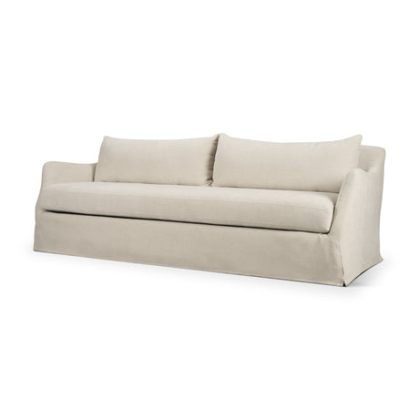 Ellington Slipcovered Slope Arm Sofa | 3 Seater | Cream Fabric from Mercana - Luna Furniture