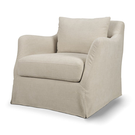 Ellington Slipcovered Slope Arm Accent Chair | Cream Fabric from Mercana - Luna Furniture