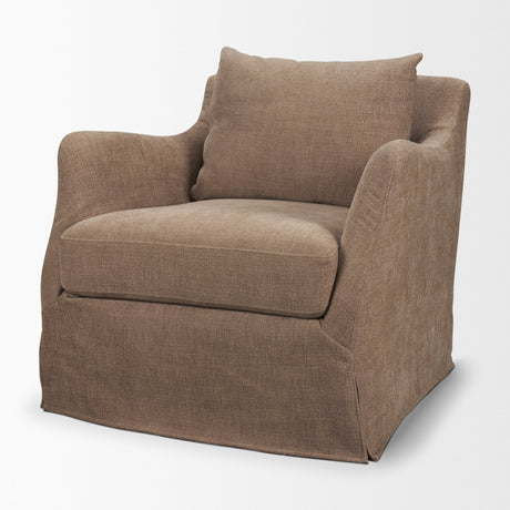 Ellington Slipcovered Slope Arm Accent Chair | Stonewashed Latte Fabric from Mercana - Luna Furniture