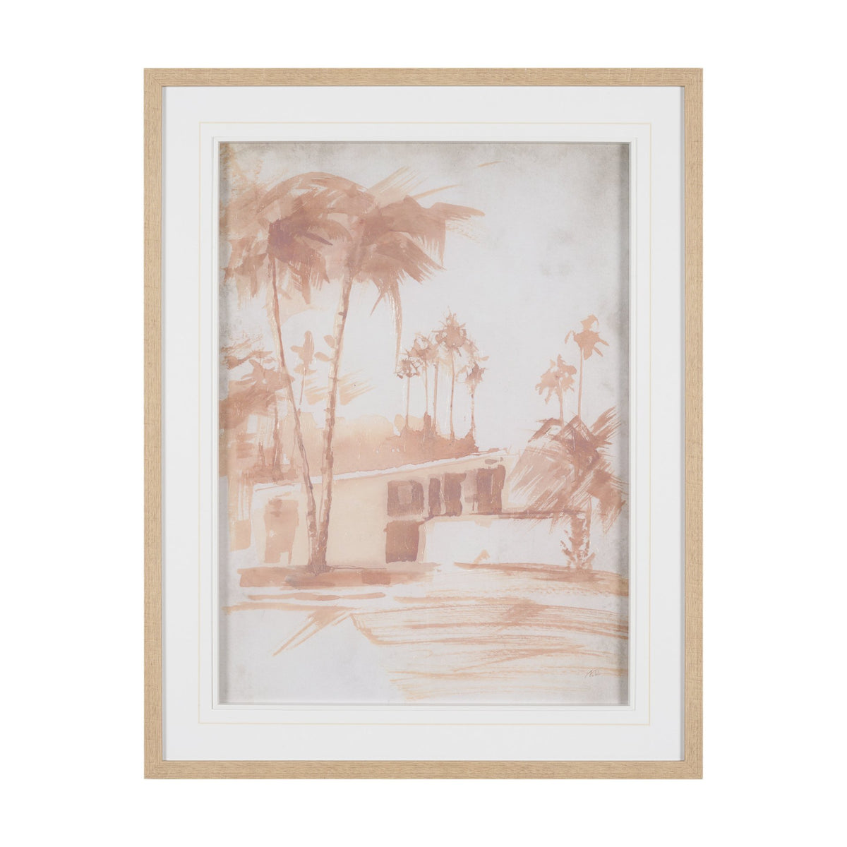 Palm Spring I by Mercana Studio Hand-Embellished Framed Artwork Matted under Glass from Mercana - Luna Furniture