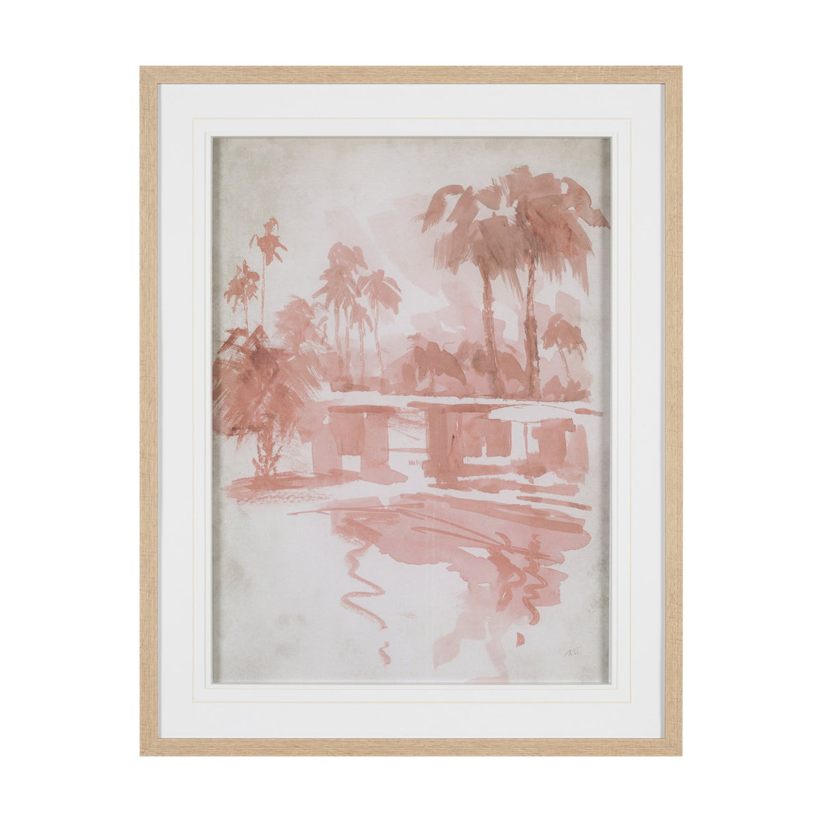 Palm Spring III by Mercana Studio Hand-Embellished Framed Artwork Matted under Glass from Mercana - Luna Furniture