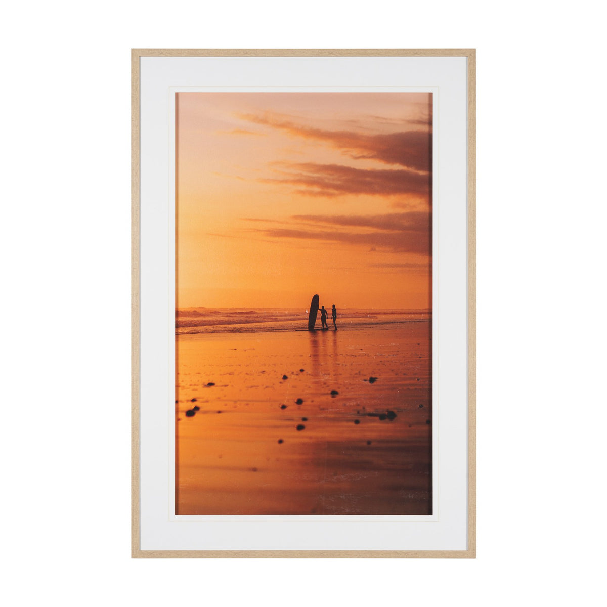 Bali Surfers by Stefan and Audrey Hand-Embellished Textured Framed Photo Print Matted under Glass from Mercana - Luna Furniture