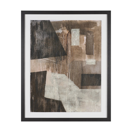 Fault Geometry II by Mercana Studio Hand-Embellished Textured Framed Artwork Matted under Glass from Mercana - Luna Furniture