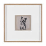 White Scottie by Mercana Studio Hand-Embellished Framed Artwork Matted under Glass from Mercana - Luna Furniture