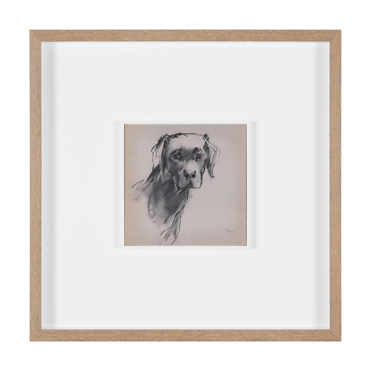 Black Lab by Mercana Studio Hand-Embellished Framed Artwork Matted under Glass from Mercana - Luna Furniture