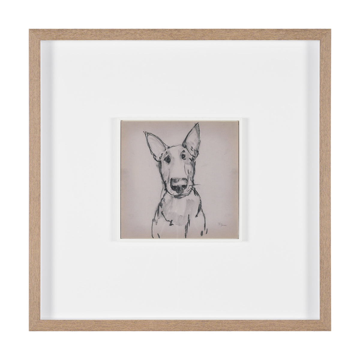 English Bull Terrier by Mercana Studio Hand-Embellished Framed Artwork Matted under Glass from Mercana - Luna Furniture