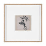 German Shepherd by Mercana Studio Hand-Embellished Framed Artwork Matted under Glass