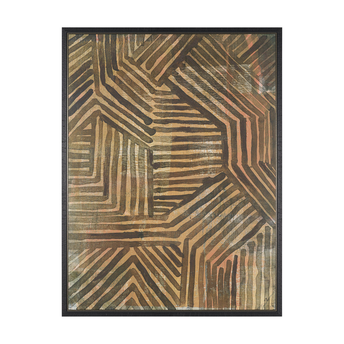 Bronze Geometry I by Mercana Studio Hand-Embellished Textured Framed Canvas Artwork from Mercana - Luna Furniture