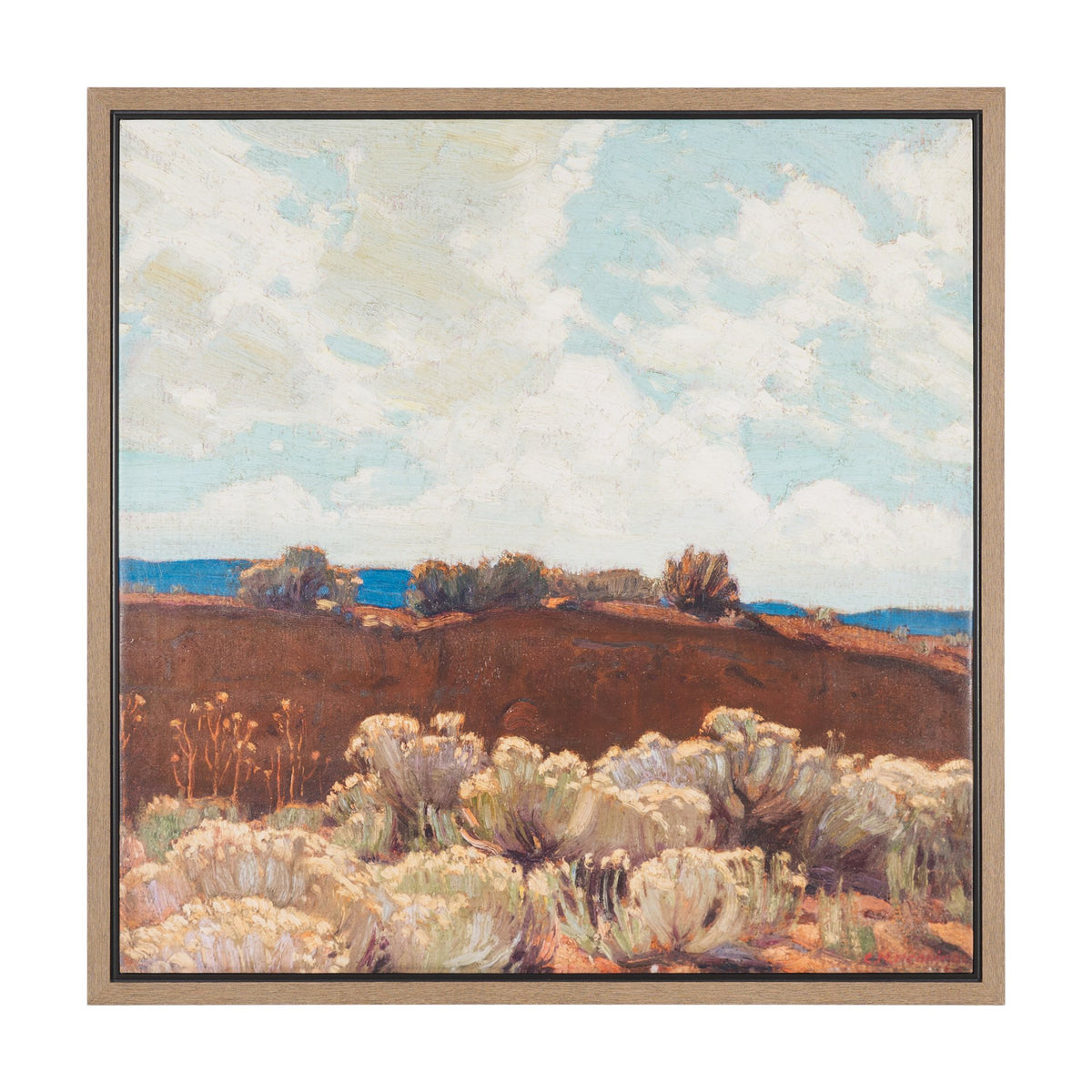 Landscape, Taos by Ernest Martin Hennings Hand-Embellished Textured Framed Canvas Artwork from Mercana - Luna Furniture