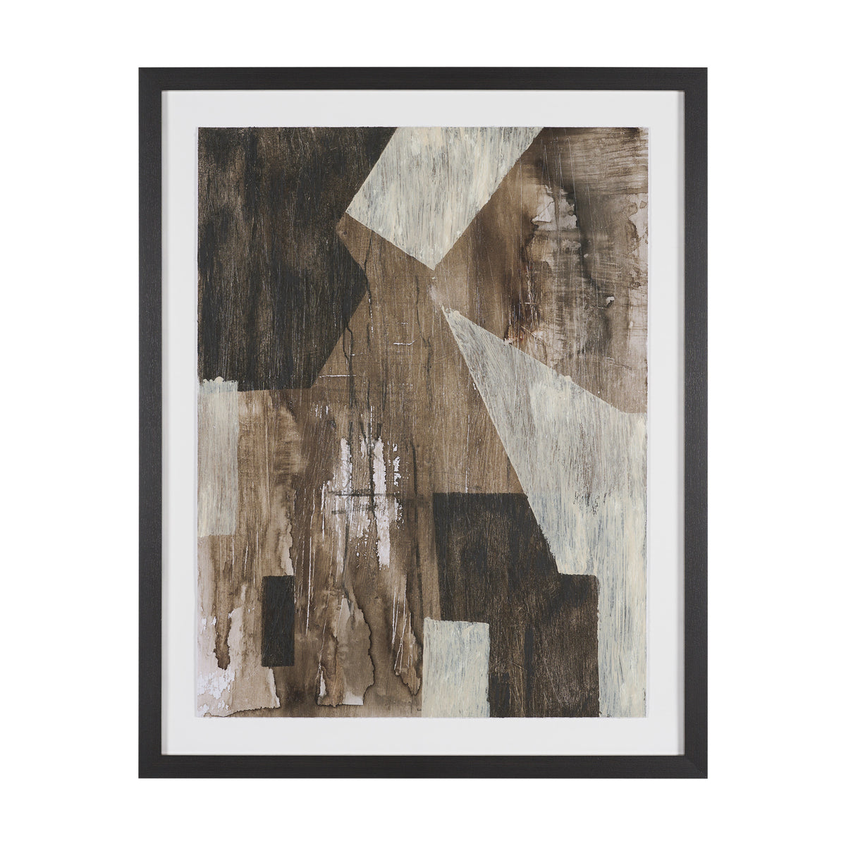 Fault Geometry I by Mercana Studio Hand-Embellished Textured Framed Artwork Matted under Glass from Mercana - Luna Furniture