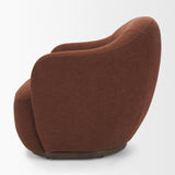 Hudson Burgundy Fabric Upholstered Swivel Chair from Mercana - Luna Furniture