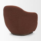 Hudson Burgundy Fabric Upholstered Swivel Chair from Mercana - Luna Furniture