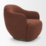 Hudson Burgundy Fabric Upholstered Swivel Chair from Mercana - Luna Furniture
