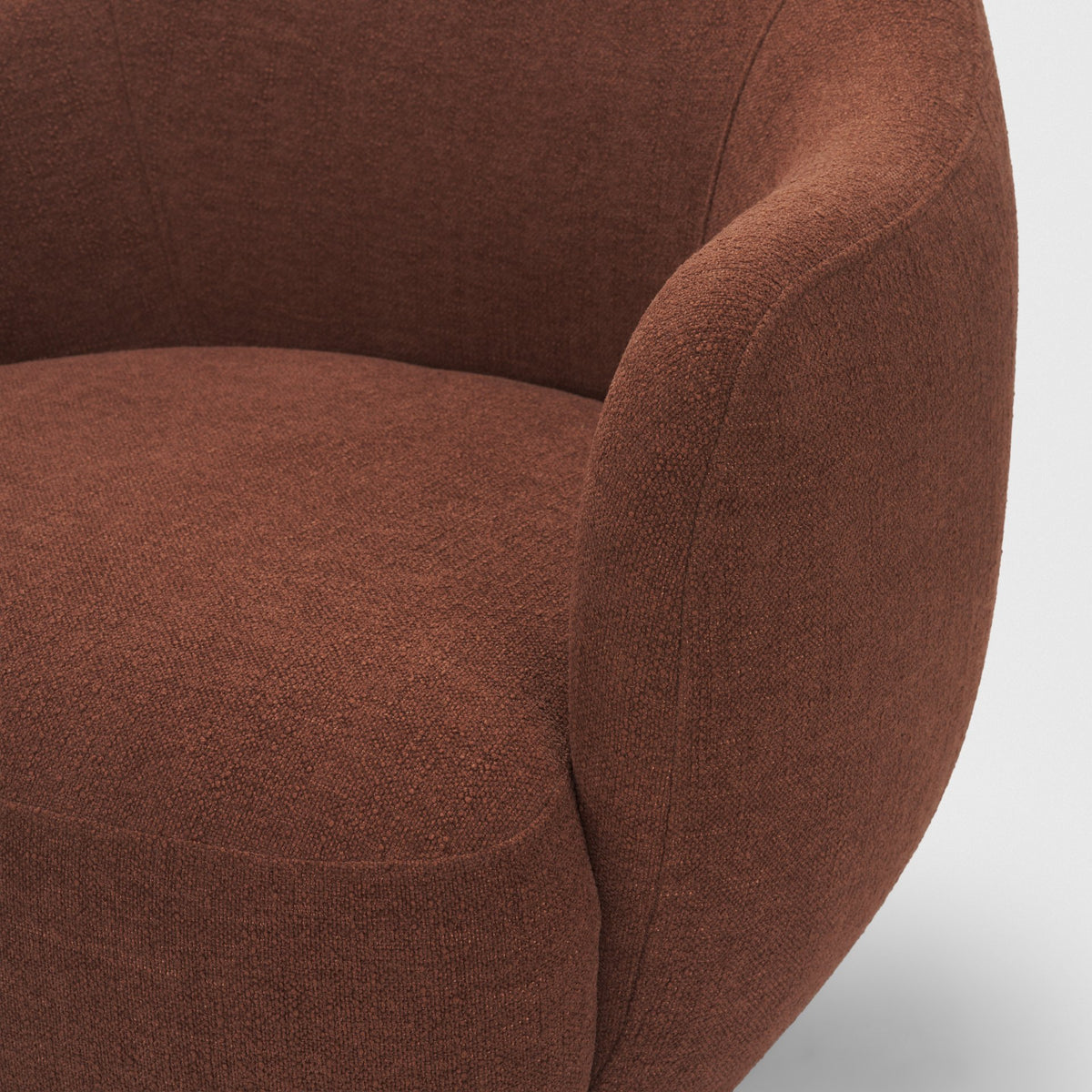 Hudson Burgundy Fabric Upholstered Swivel Chair from Mercana - Luna Furniture