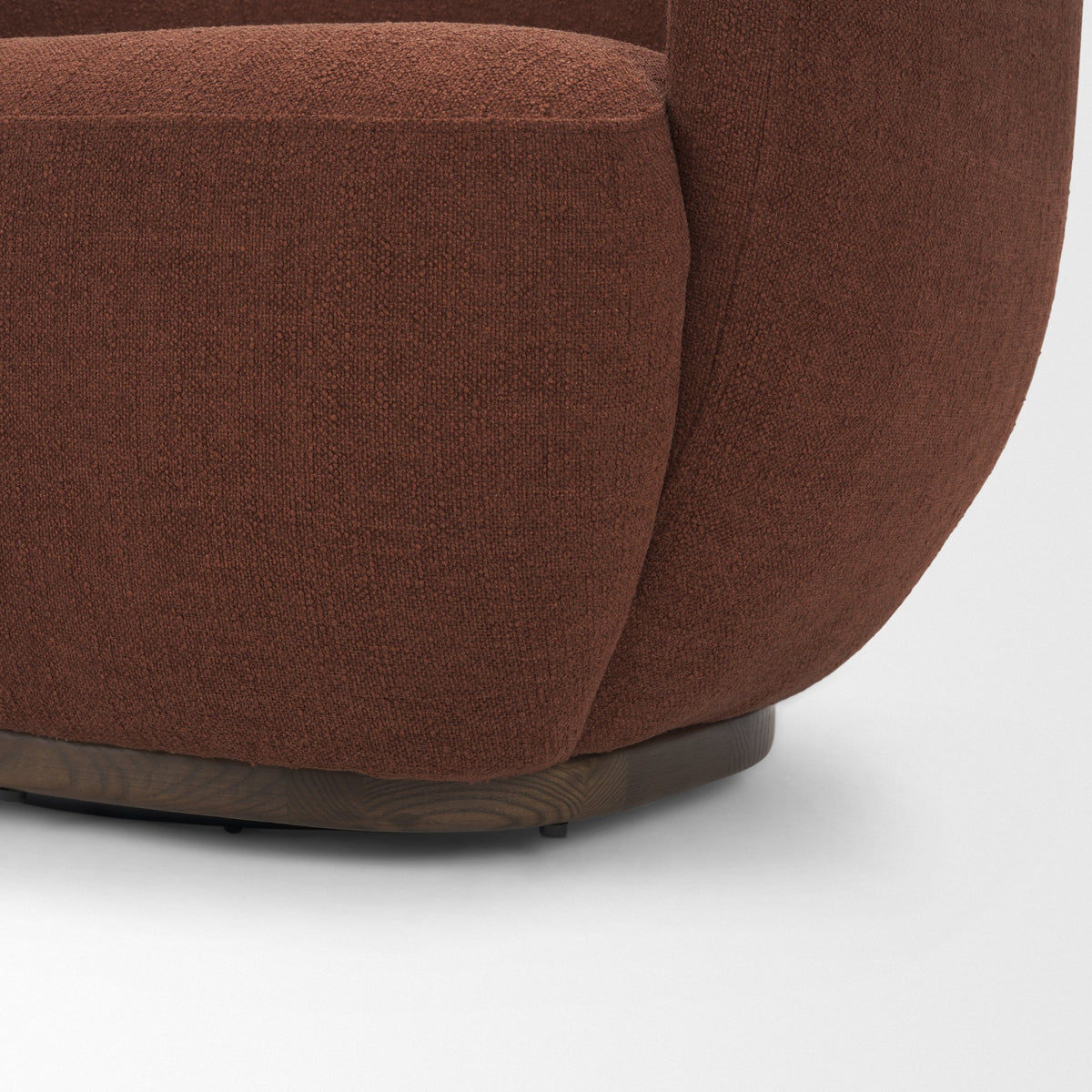 Hudson Burgundy Fabric Upholstered Swivel Chair from Mercana - Luna Furniture