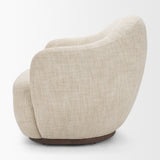 Hudson Oatmeal Fabric Upholstered Swivel Chair from Mercana - Luna Furniture