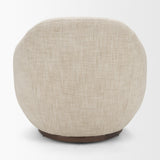 Hudson Oatmeal Fabric Upholstered Swivel Chair from Mercana - Luna Furniture