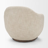 Hudson Oatmeal Fabric Upholstered Swivel Chair from Mercana - Luna Furniture