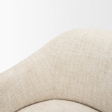 Hudson Oatmeal Fabric Upholstered Swivel Chair from Mercana - Luna Furniture