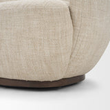Hudson Oatmeal Fabric Upholstered Swivel Chair from Mercana - Luna Furniture