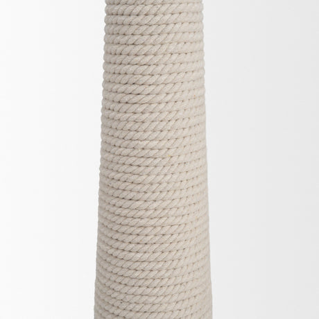 Newport Woven Rope Tapered Base Floor Lamp from Mercana - Luna Furniture