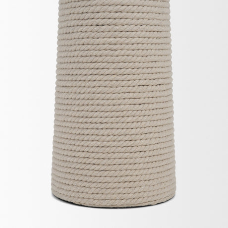 Newport Woven Rope Tapered Base Floor Lamp from Mercana - Luna Furniture