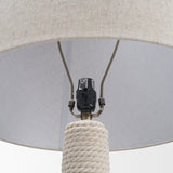 Newport Woven Rope Tapered Base Floor Lamp from Mercana - Luna Furniture