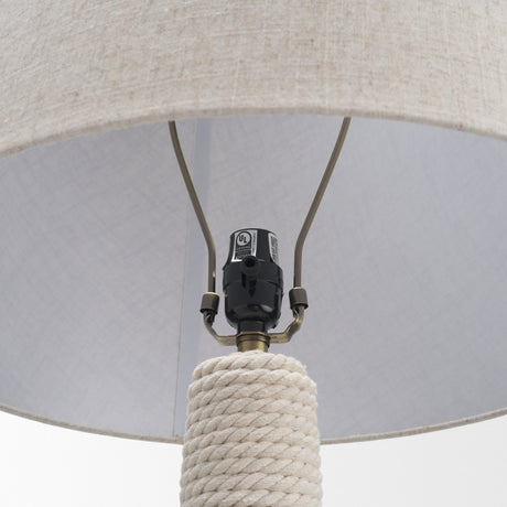 Newport Woven Rope Tapered Base Floor Lamp from Mercana - Luna Furniture