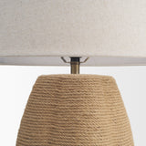 Portofino Natural Abaca Rope Table Lamp from Mercana - Luna Furniture